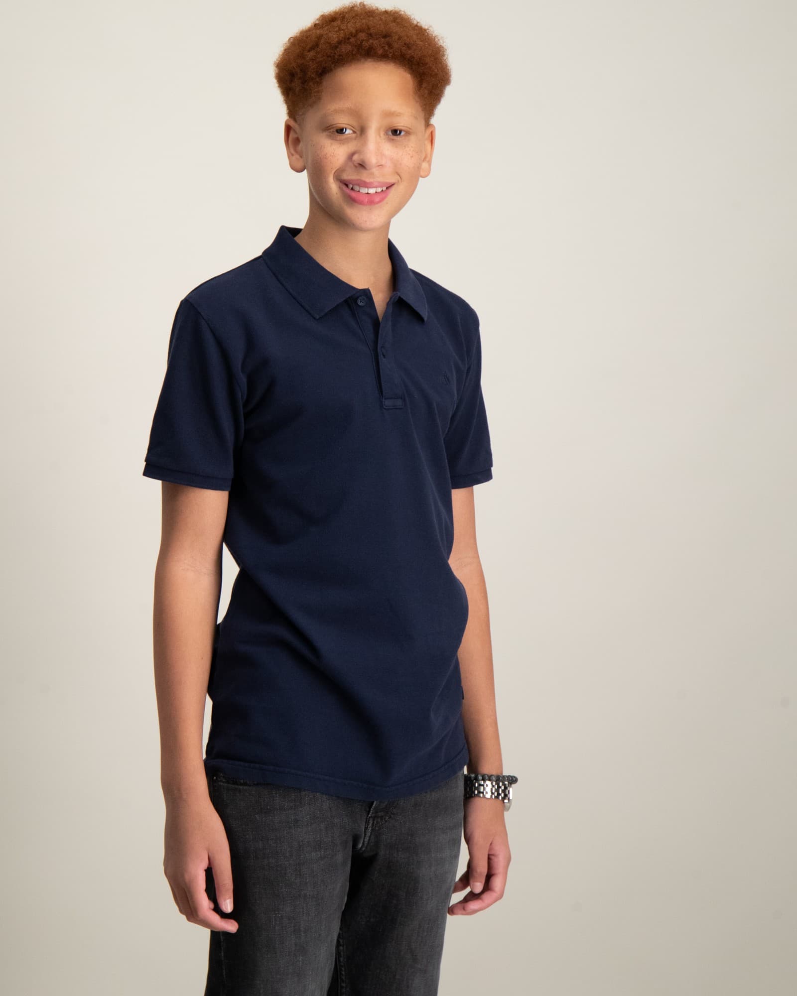 GARMENT-DYED SHORT-SLEEVED PIQUE POLO