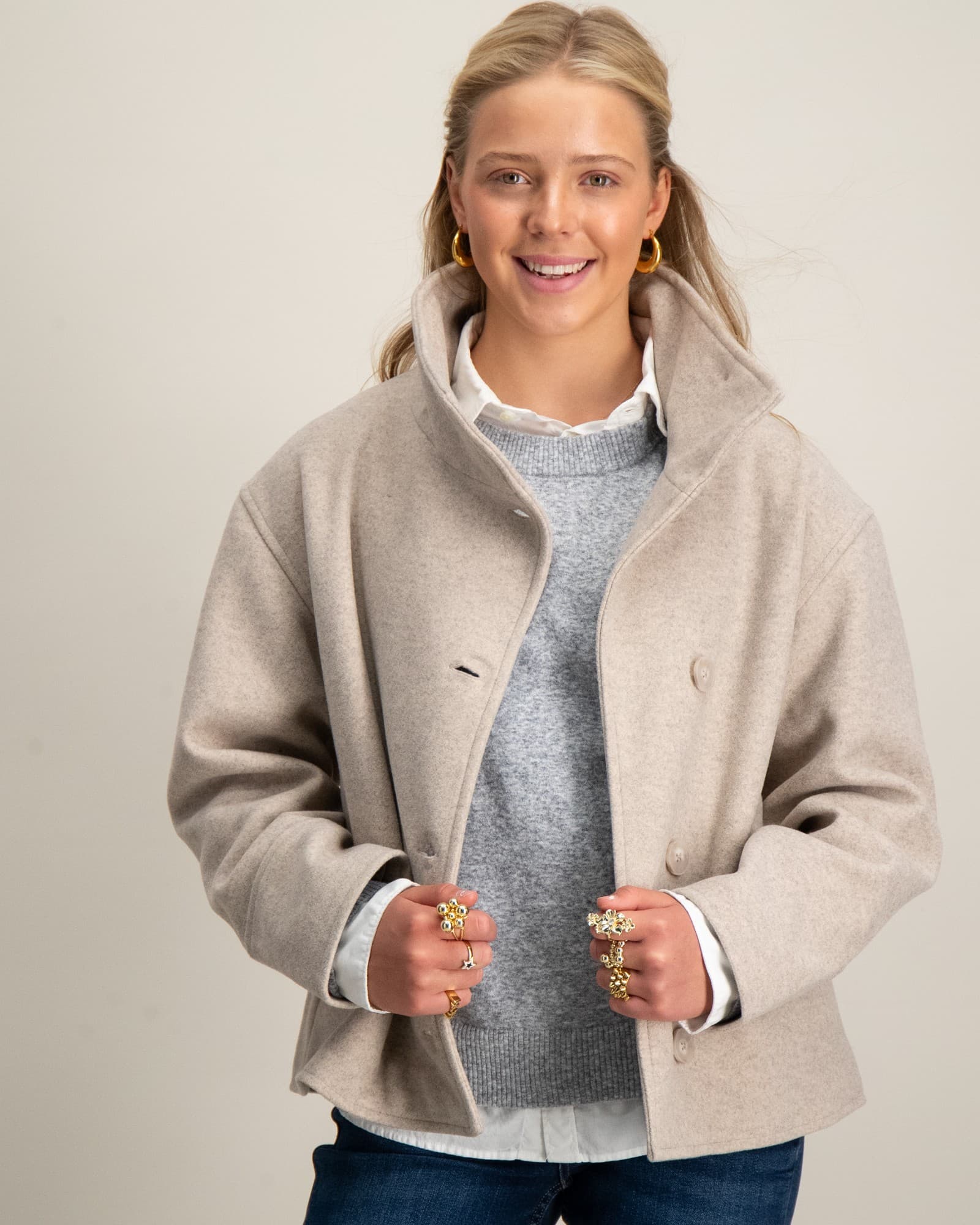 High Collar Coat