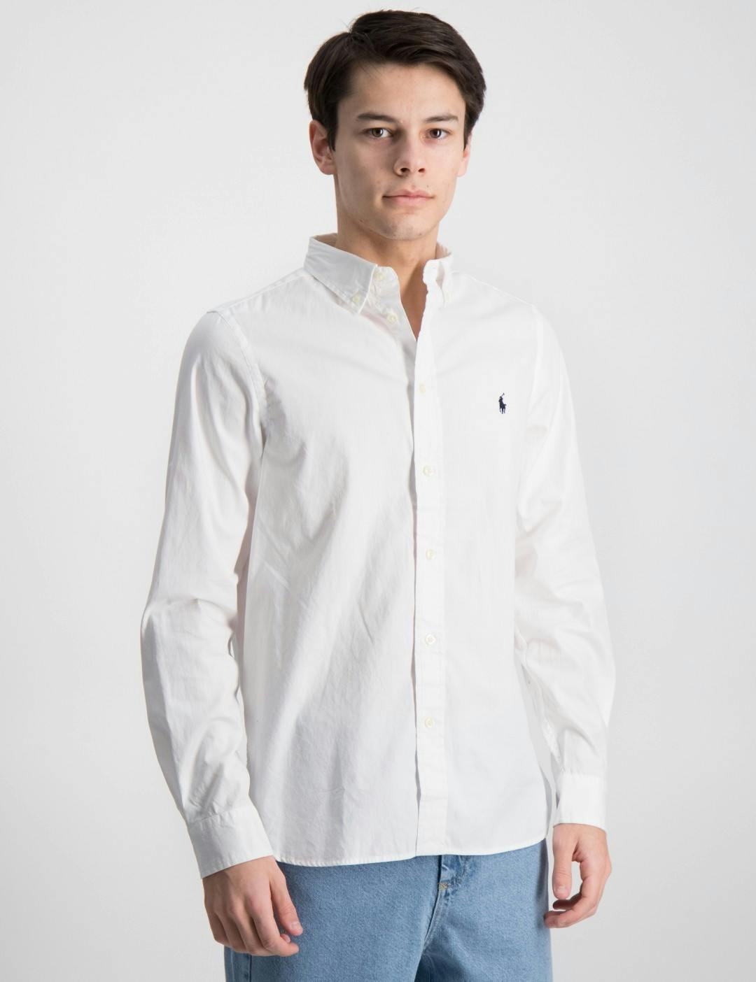 Hvid Slim Cotton Oxford Shirt til Dreng | Brand Store