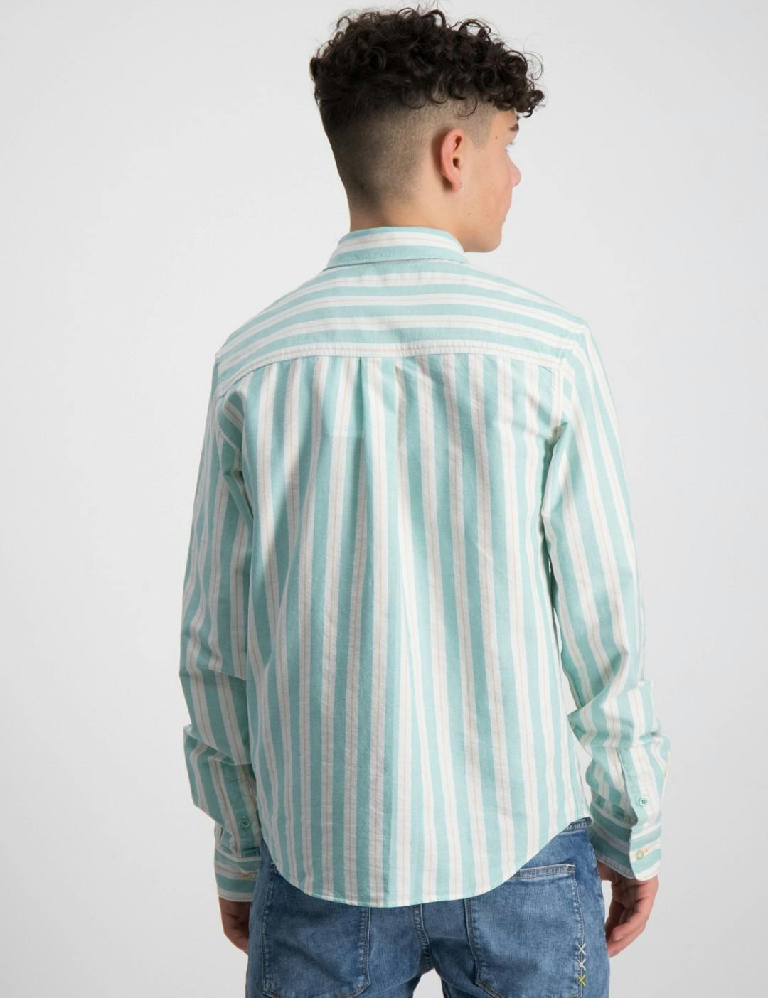 Yarn-dyed stripe Oxford shirt in Organic Cotton