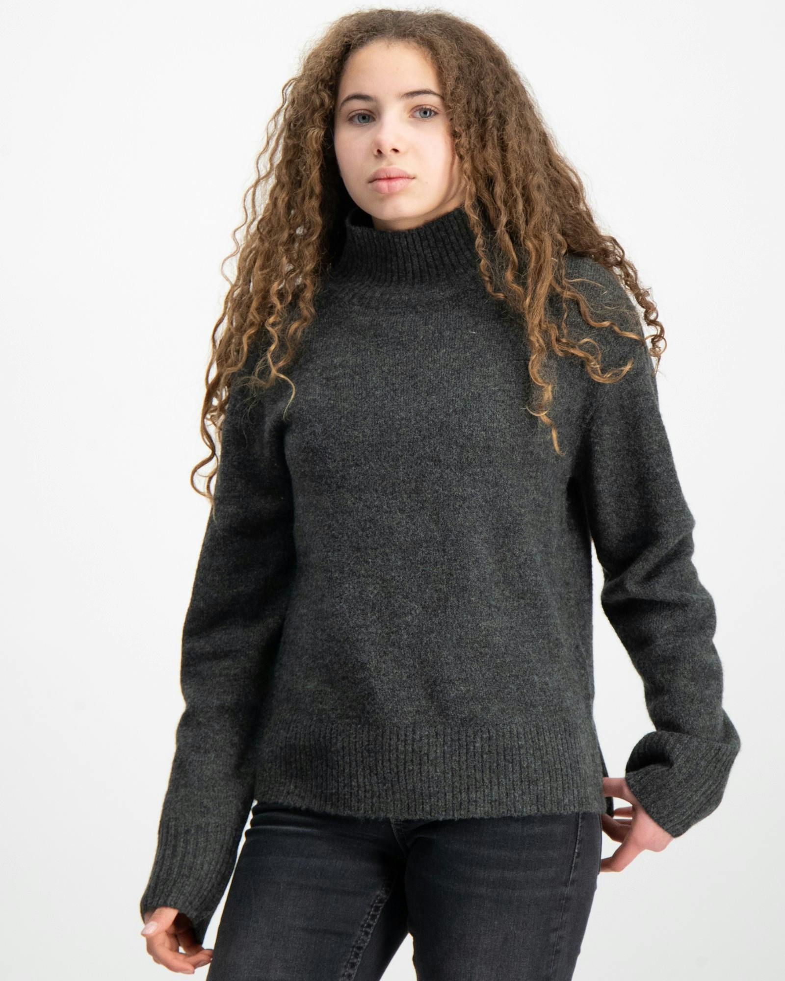 Y knitted polo sweater